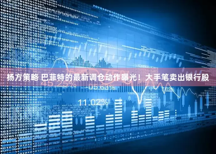杨方策略 巴菲特的最新调仓动作曝光！大手笔卖出银行股